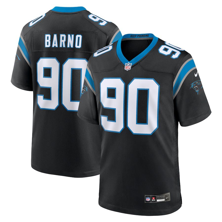 Men Carolina Panthers 90 Amare Barno Nike Black Team Game NFL Jersey